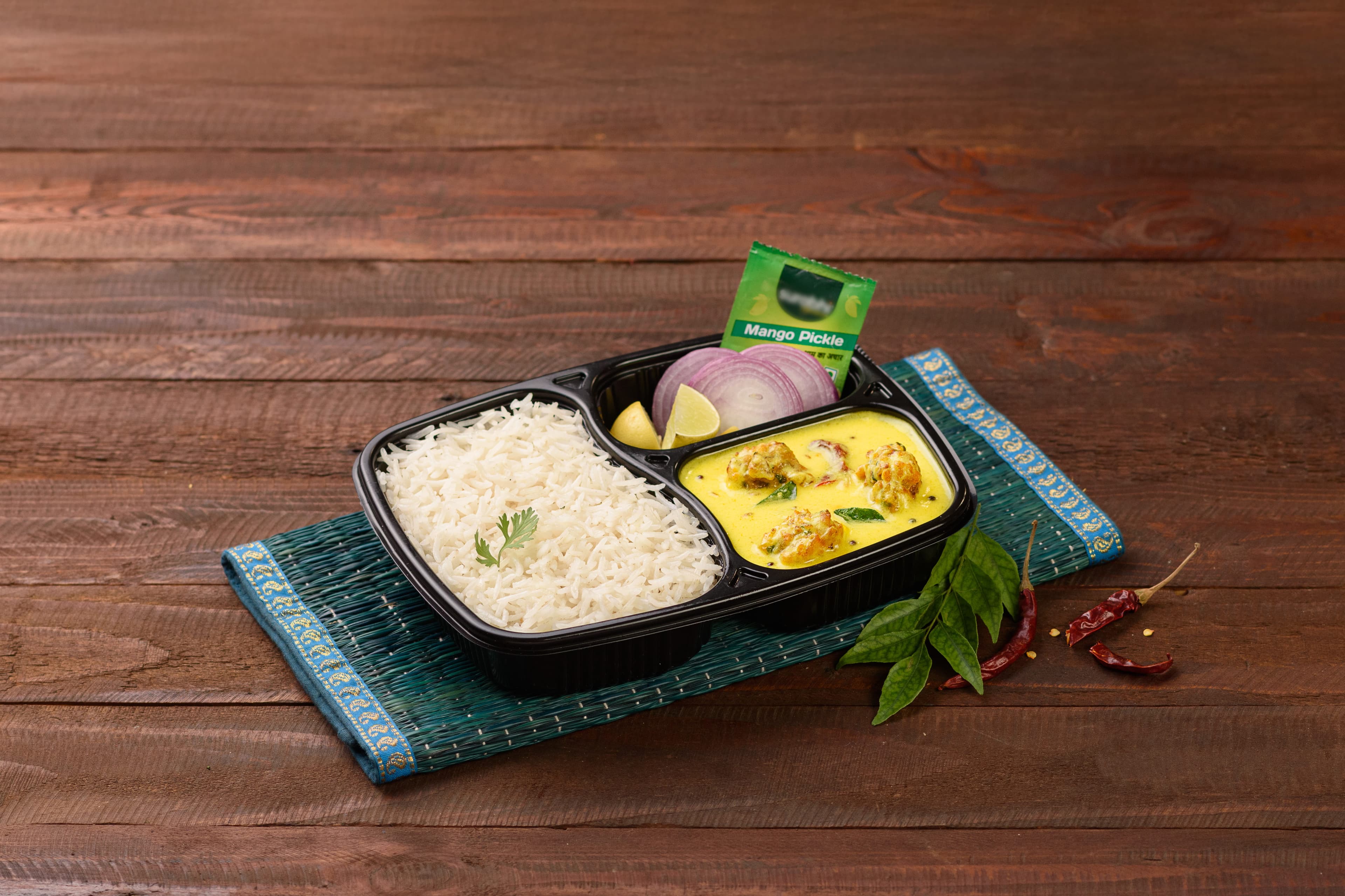 Kadhi Pakoda Rice Bowl